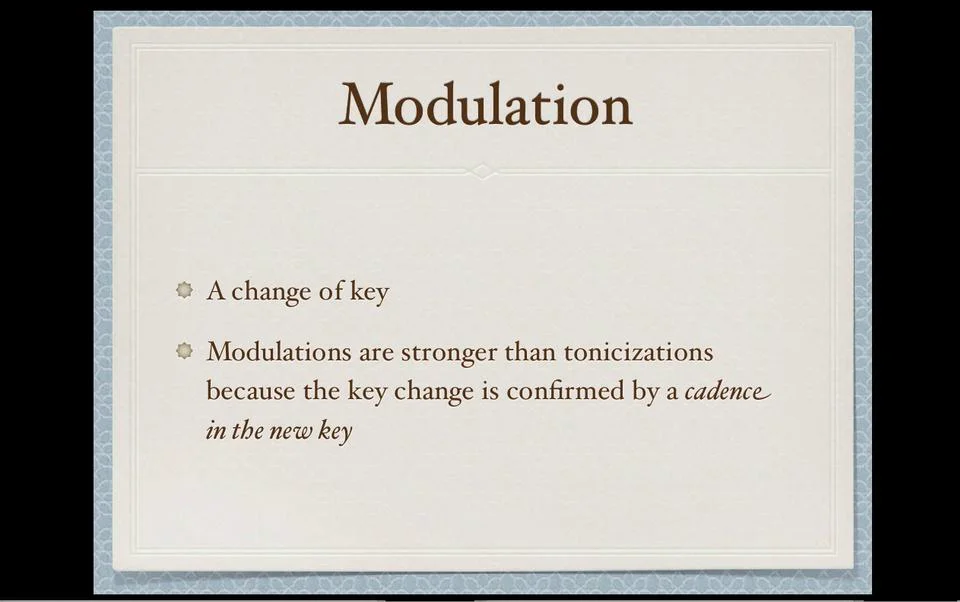 Theory II, Video 17: Recognizing modulations on Vimeo