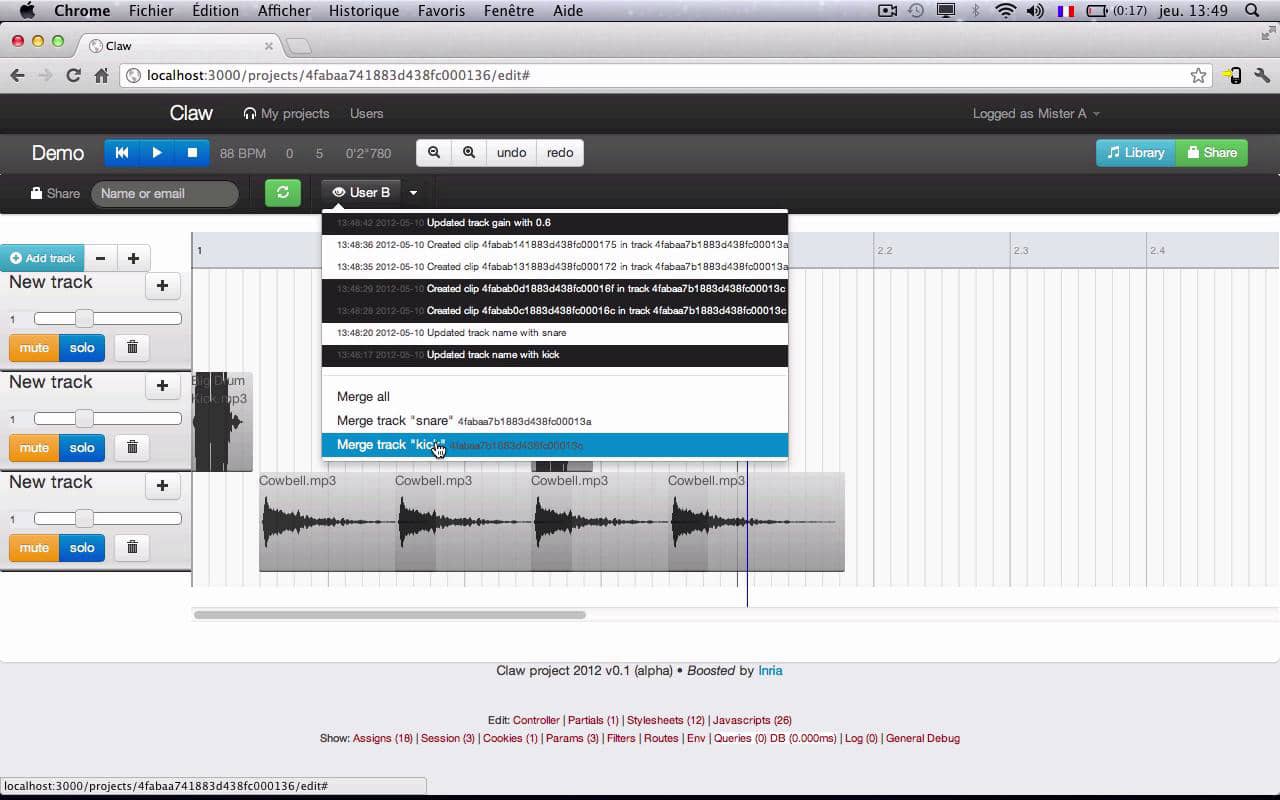 Collaborative Online Audio Workstation on Vimeo