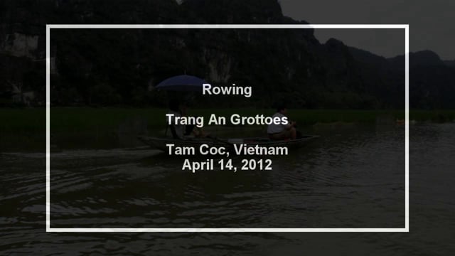 Rowing Trang An Grottoes, Tam Coc, Vietnam