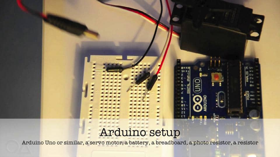 Arduino + Photoresistor Controlled Servo Motor on Vimeo