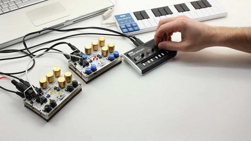 2x Standuino fraAngelico + monotron + ableton with nanokey