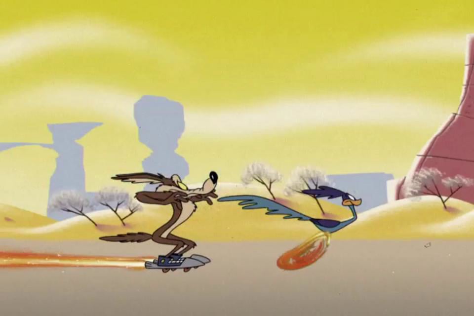 カートゥーンネットワークのプロモで、コヨーテがロードランナーを