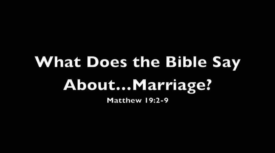 What Does The Bible Say About Marriage On Vimeo