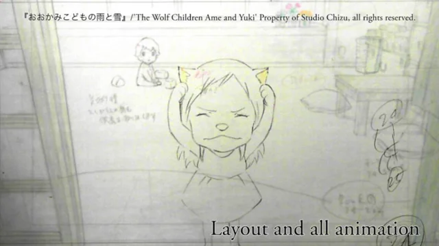Wolf+Children+Ame+and+Yuki+Storyboard+Mamoru+Hosoda+Anime+Style+
