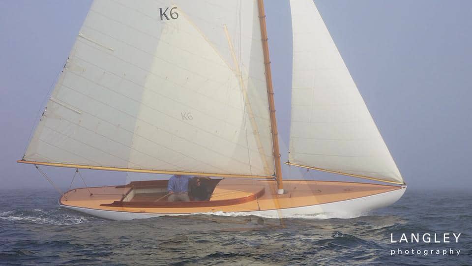 "Uncas" Buzzards Bay 18 for Artisan Boatworks presentation at Camden