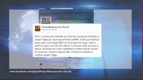 La penya blaugrana de l'Escala no assistirà al Gamper per l'horari del partit