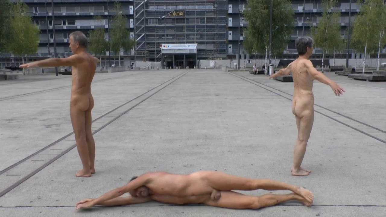 Short Naked Performance in Urban Space