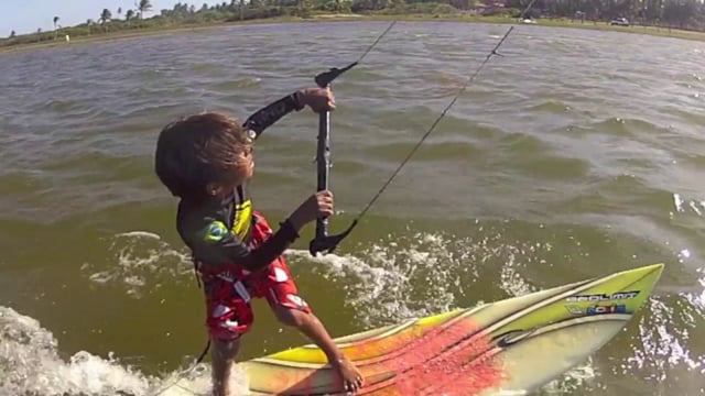 Davi Ribeiro - Youngest Kitesurfer - 3 Years Old
