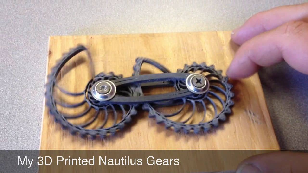 My 3D Printed Nautilus Gears on Vimeo