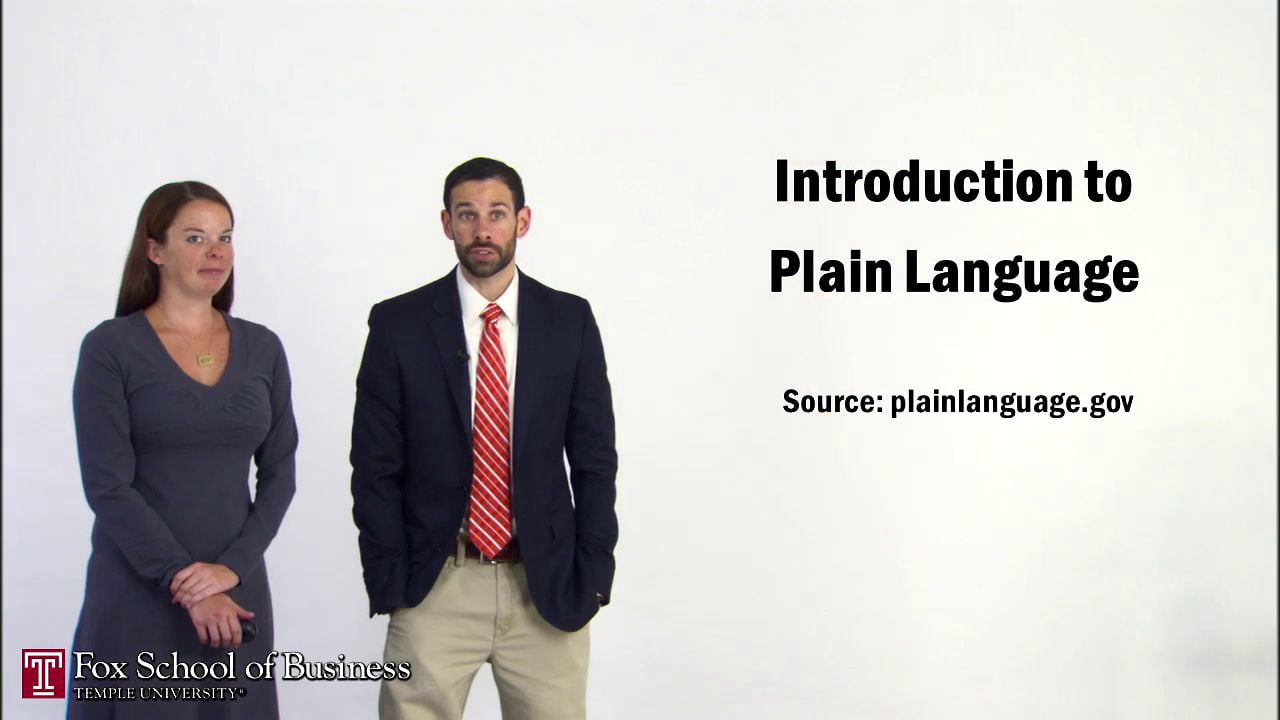 Introduction to Plain Language