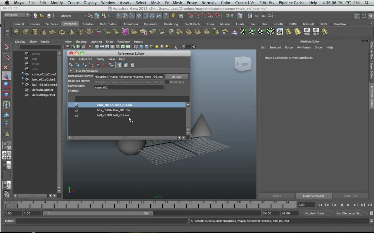 Reference objects in Maya 2013 on Vimeo