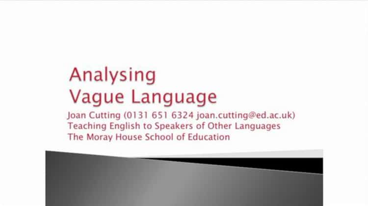 Analysing Language, TeachingEnglish