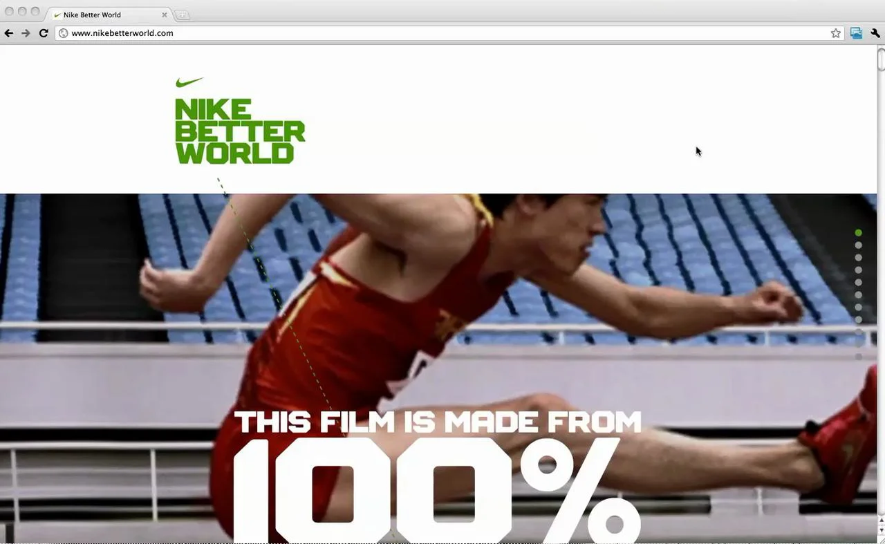 Nikebetterworld online