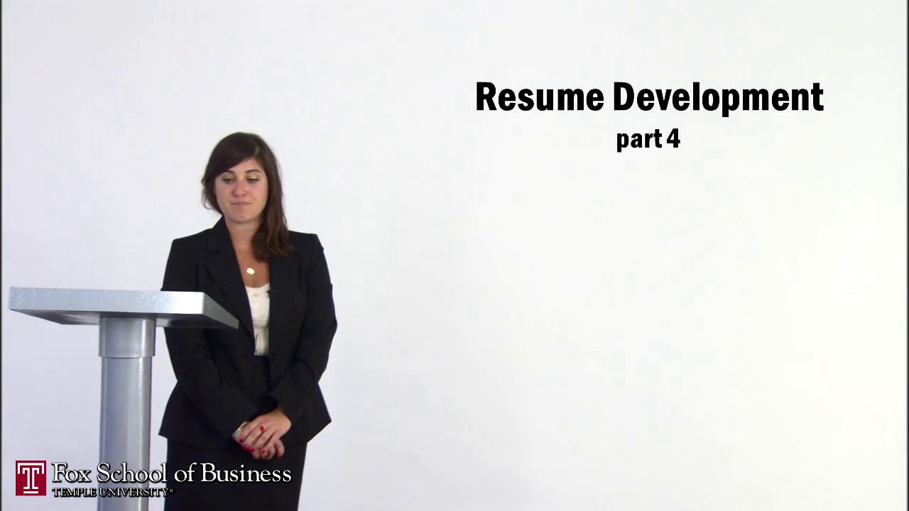 Login to view Resume Development IV