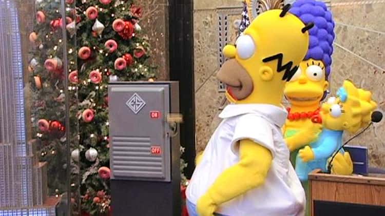 The Simpsons Movie DVD release at the Empire State Building covered for the NY Post