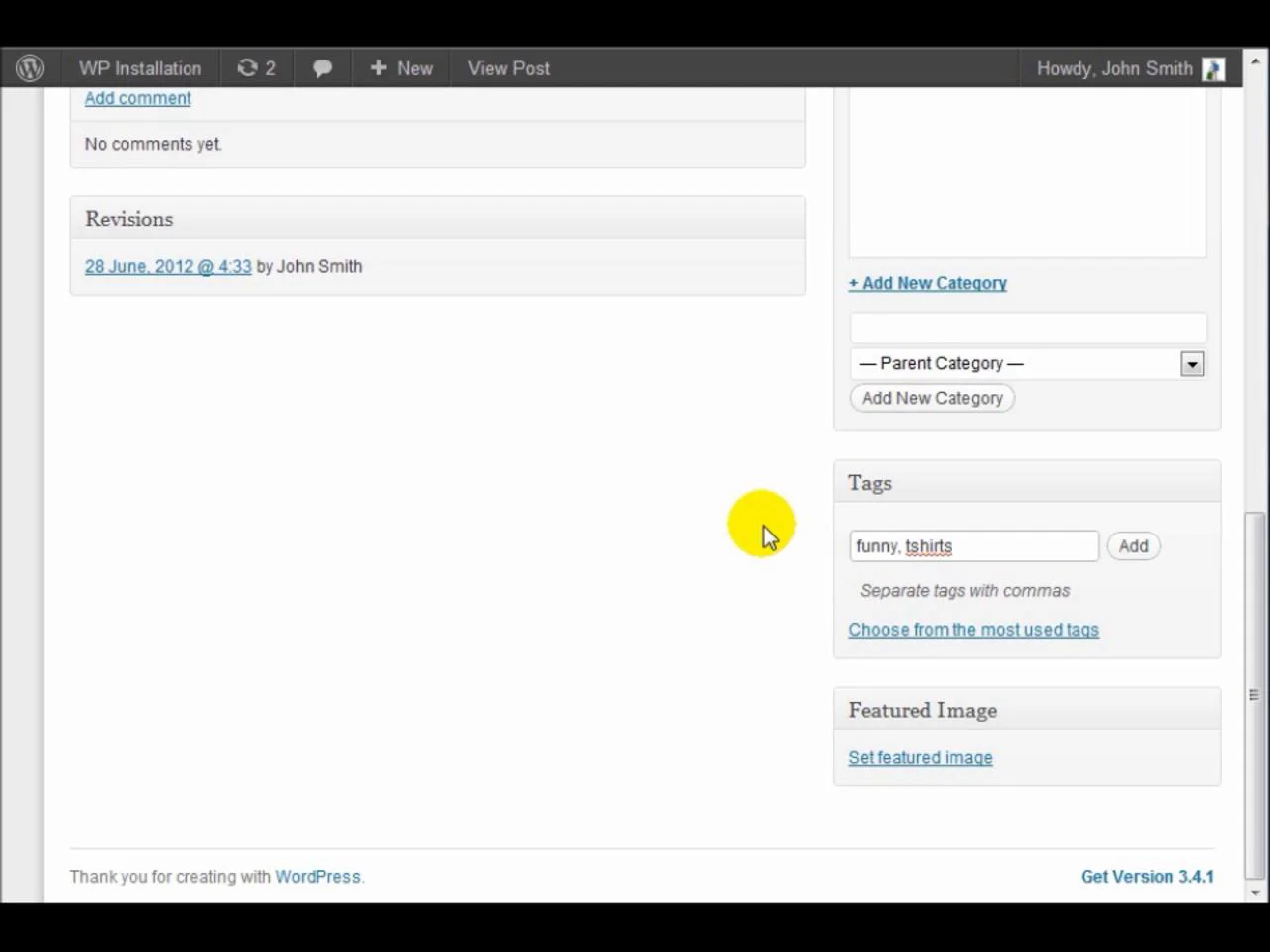 How to create a new posts in WordPress on Vimeo