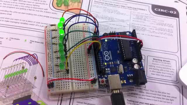 Early Arduino: Running Lights (default) on Vimeo