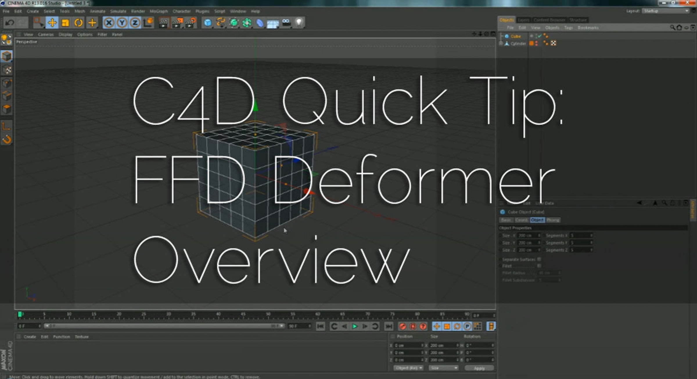 Cinema 4D Deformers - The FFD Deformer | Videos & Movies on Vimeo