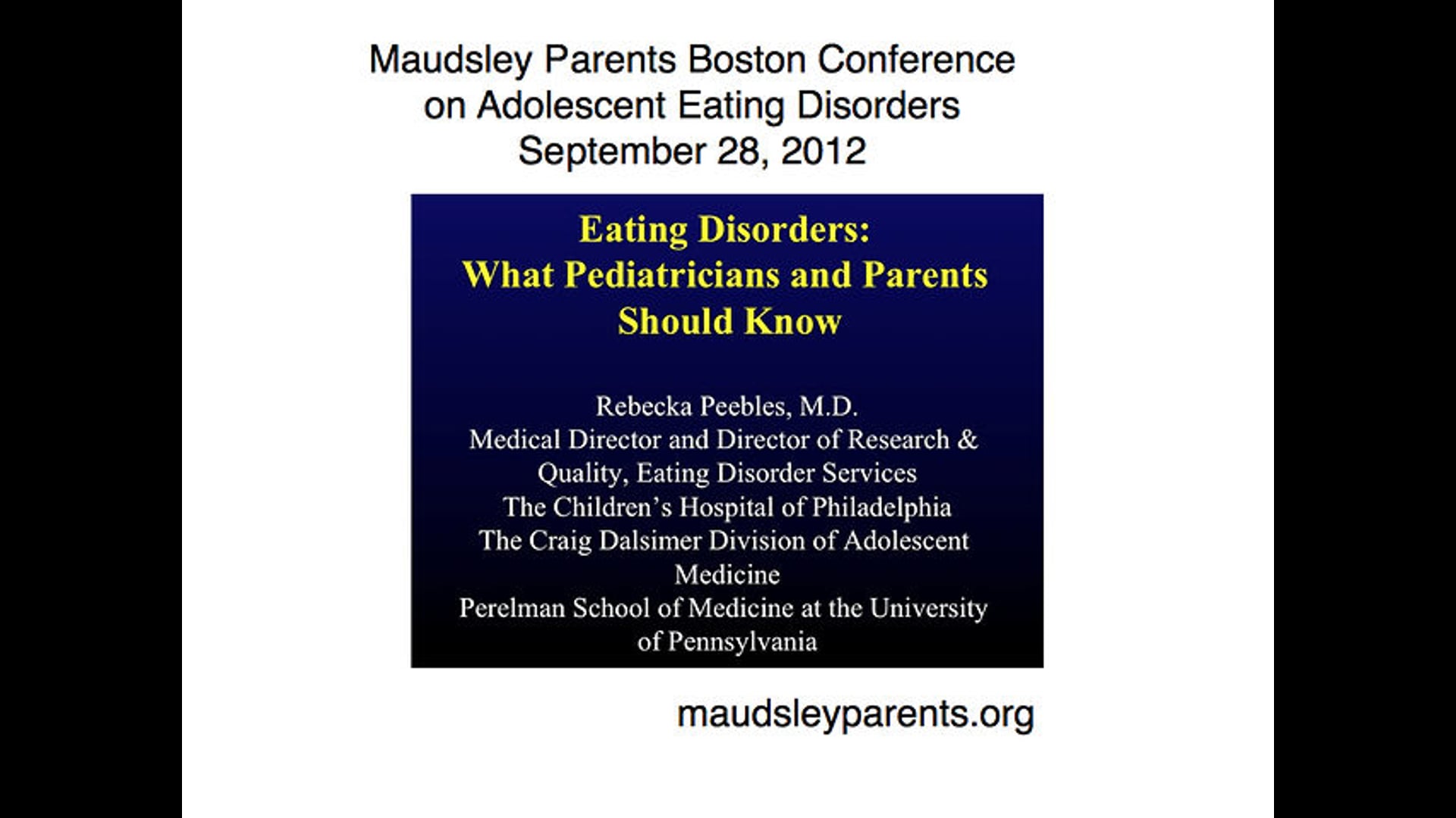 Eating Disorders: What Pediatricians and Parents Should Know