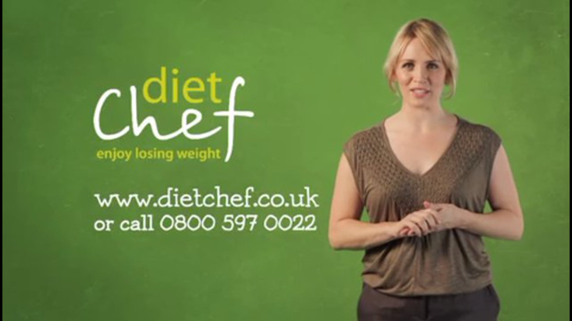 The new Autumn 2012 TV Advert for Diet Chef