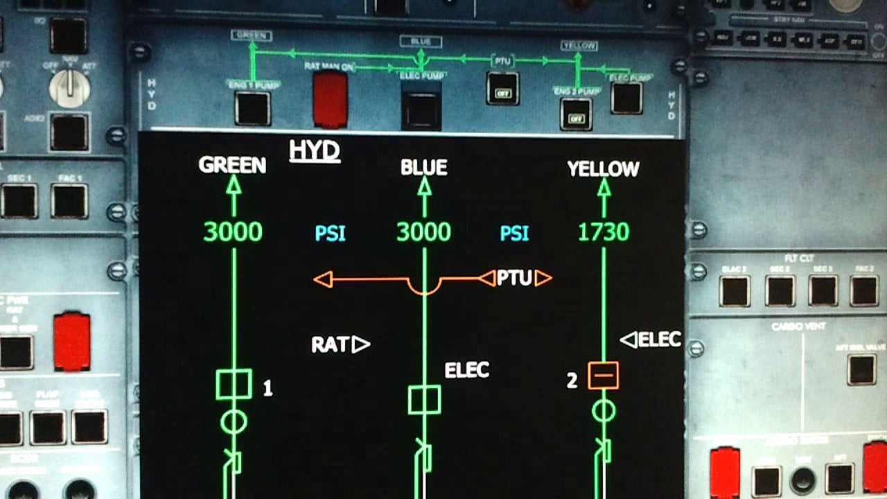 A320 In Flight Video Airbus Flight Simulator 2004 Hydraulic System