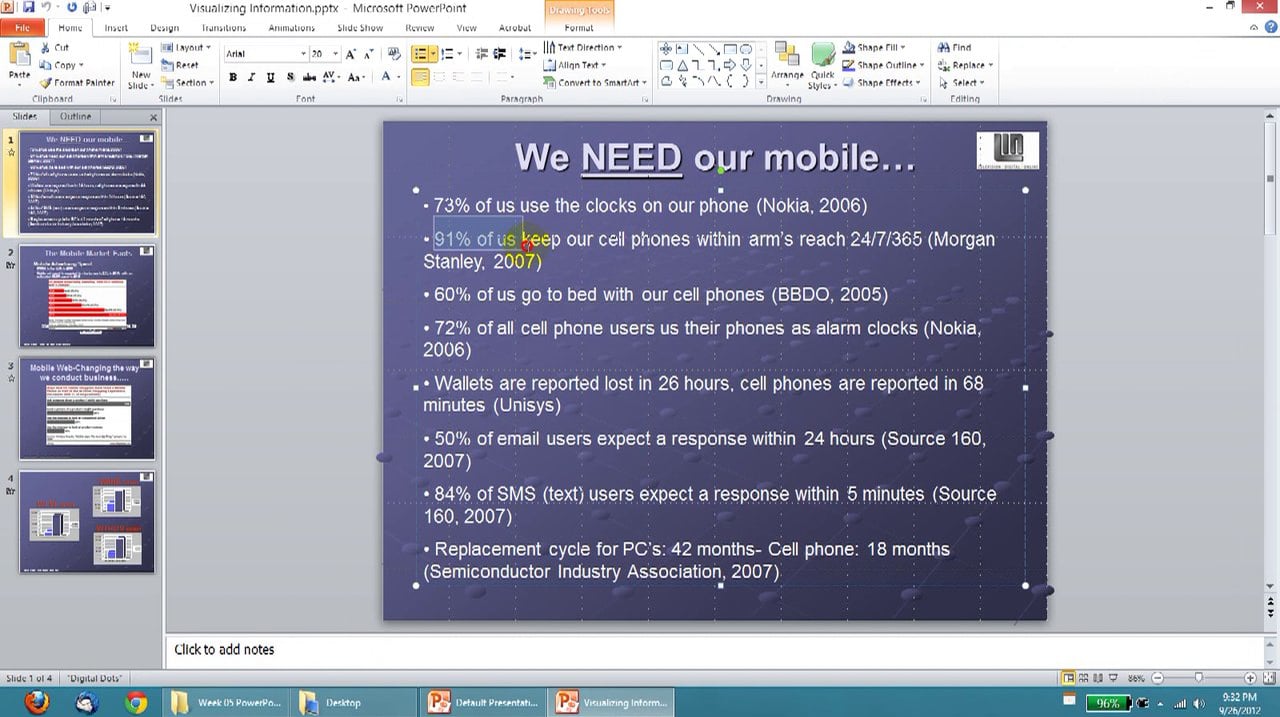 PowerPoint Workshop, Part 2: Visualizing Information on Vimeo