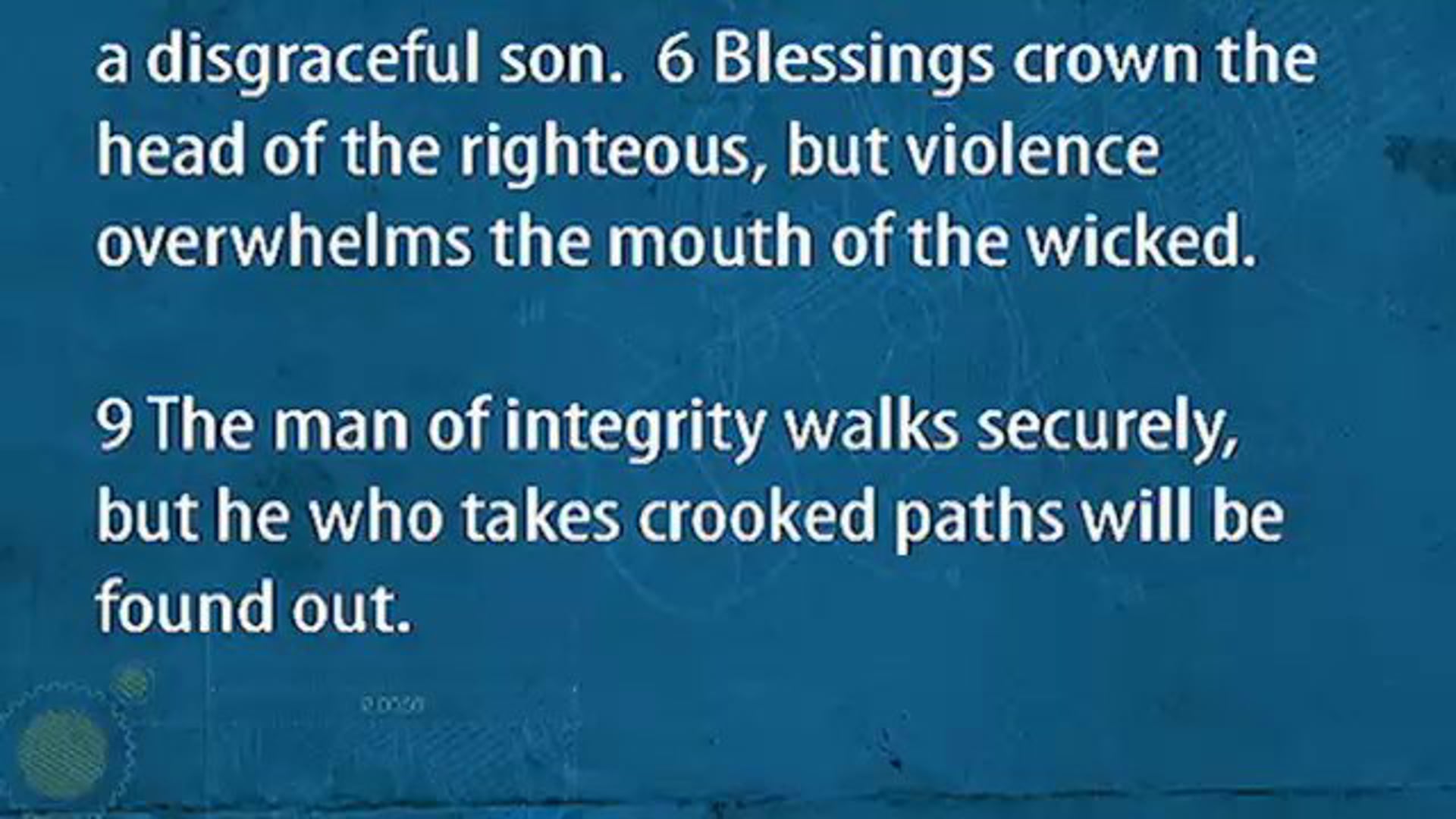 HFBC Message: Part 3: Wisdom Works for Finances (Proverbs 10:2-6)