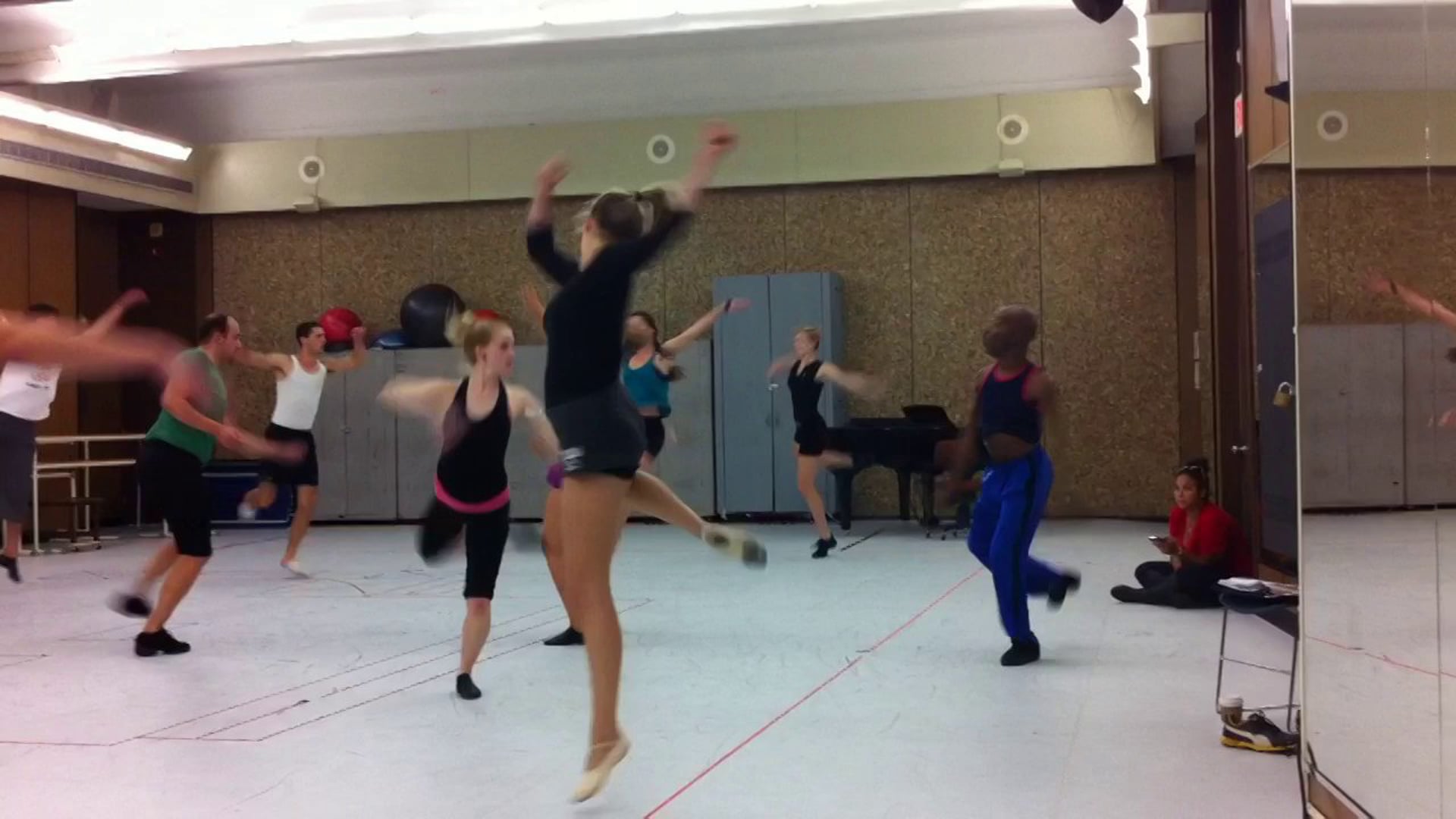 Dance class with Musical Theatre students and SDC Choreographer Ron Hutchins