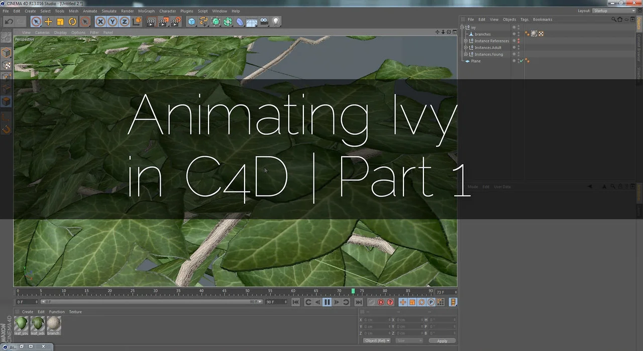 Cinema 4D Tutorial Animating Ivy in C4D Part 1