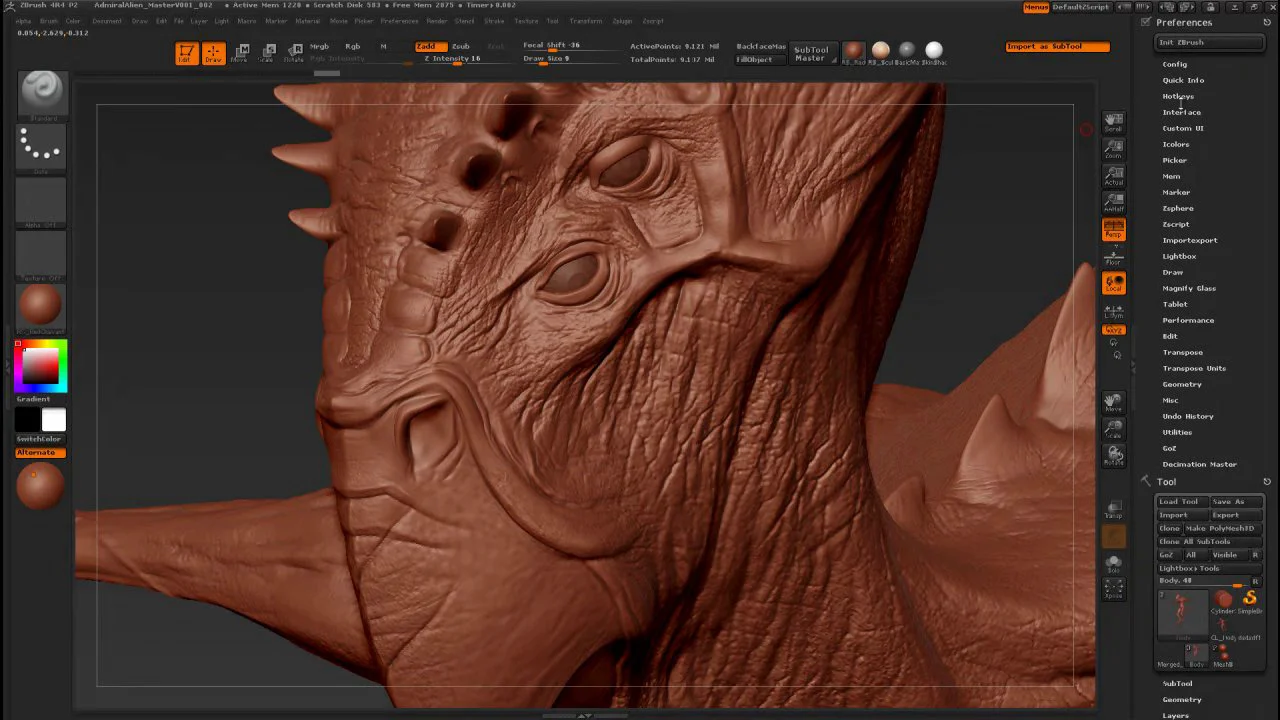 disable right click zbrush