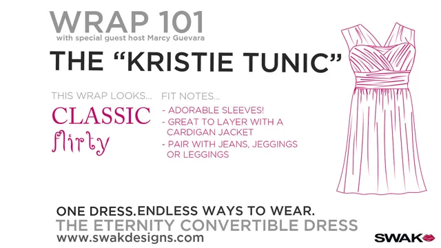 SWAK Designs Wrap 101 - Lessons To Style Your Eternity Convertible Dress - SWAK  Designs Wrap 101 - The Kristie Tunic Style for our Plus Size Eternity  Convertible Dress on Vimeo
