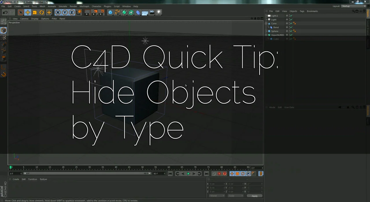 C4D Quick Tip Hide Objects By Type