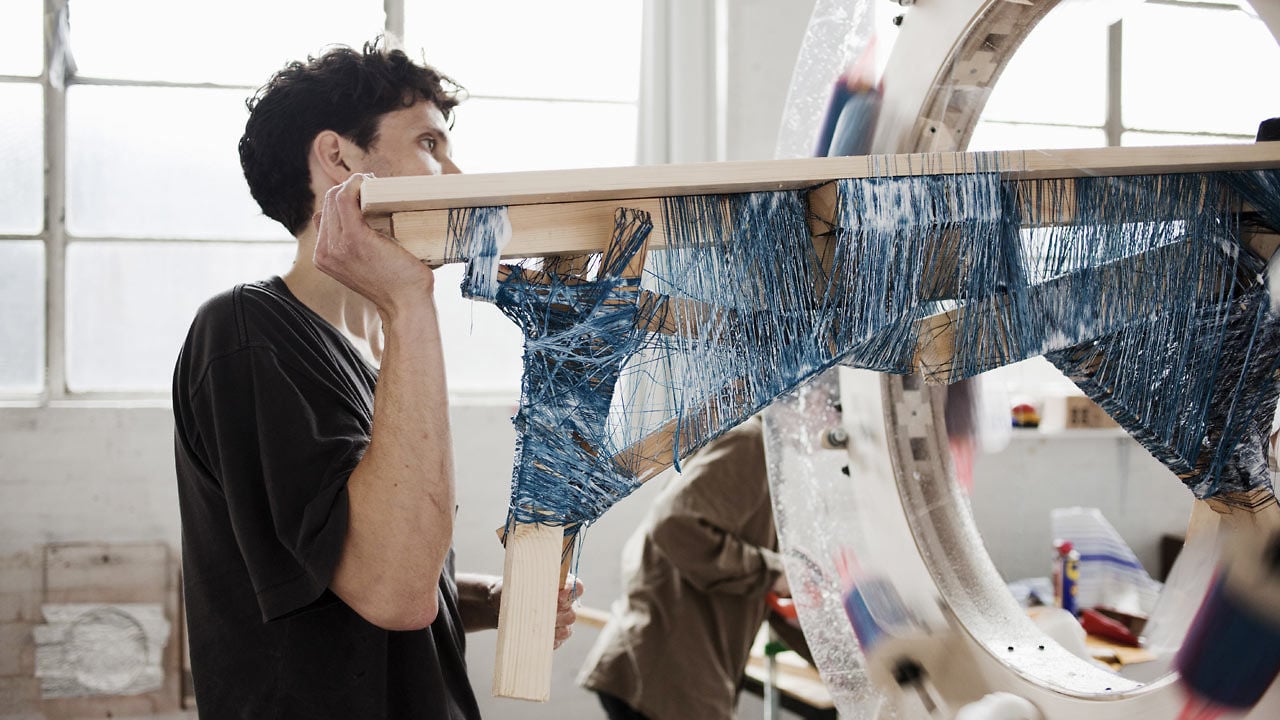 Thread Wrapping Machine by Anton Alvarez on Vimeo