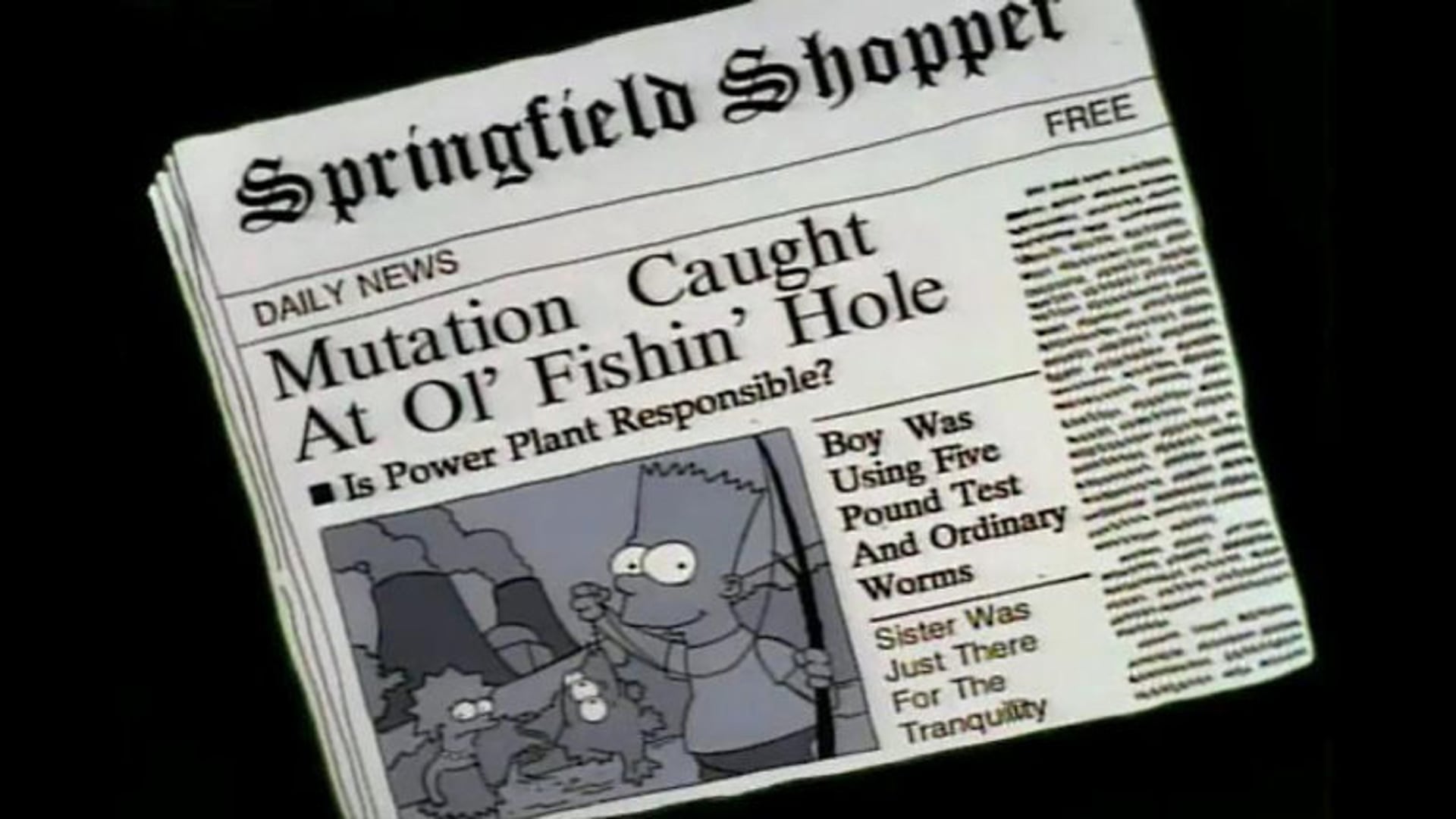 The Simpsons (S2, Ep4: Newspaper Roll)