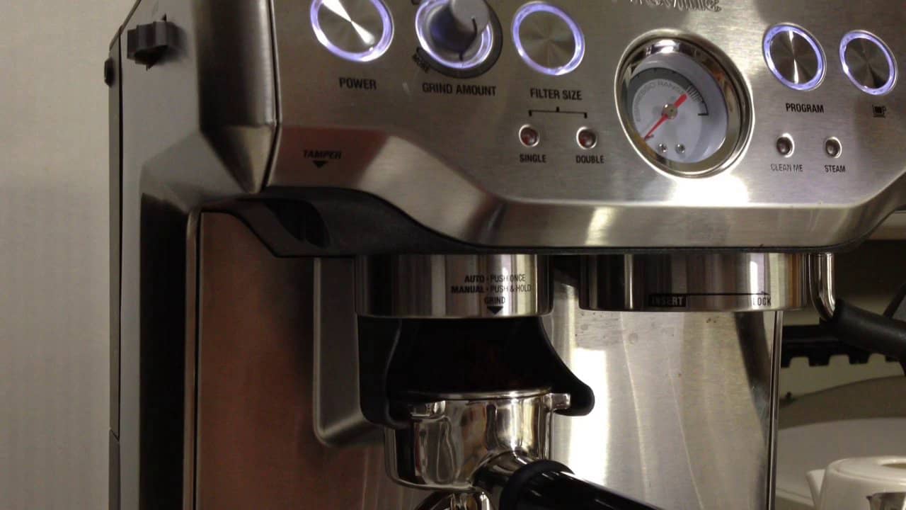 Breville BES860 Grind Amount 17.5g on Vimeo