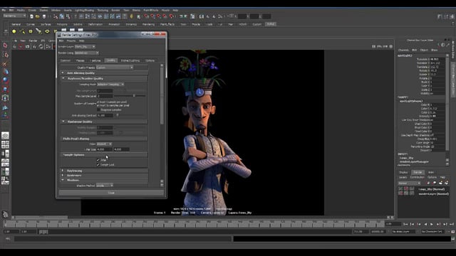 basic character lighting - maya tutorial