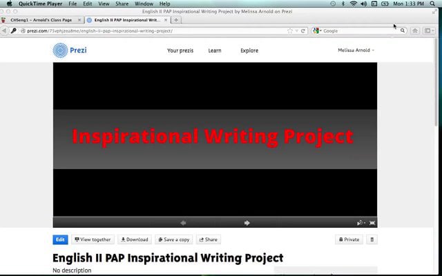 Inspirational Writing Project on Vimeo