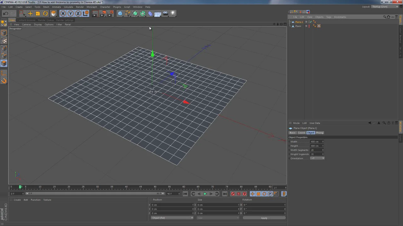 13 How to add thickness to geometry in Cinema 4D