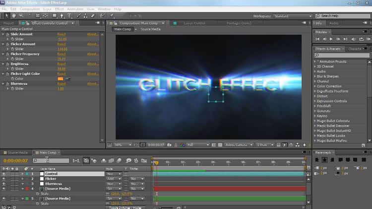 Creation Glitch Effects for After Effects