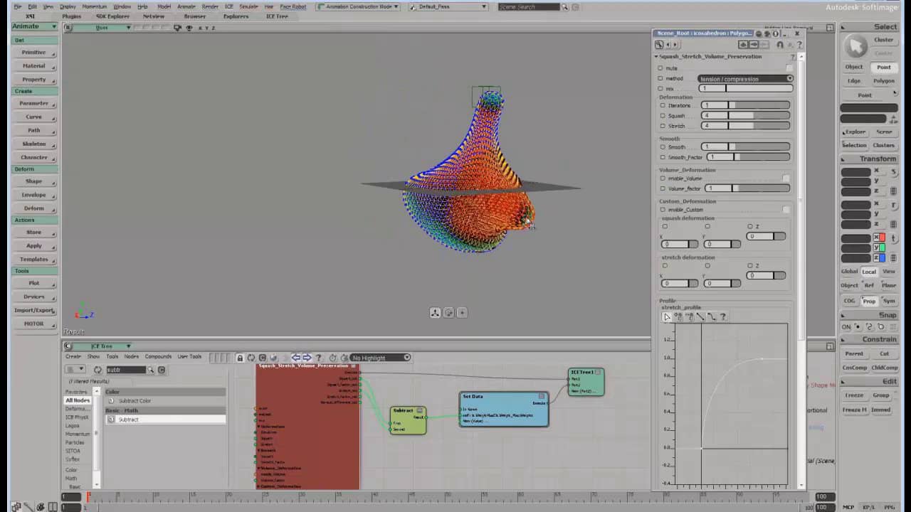 Squash Stretch Volume Preservation Softimage ICE on Vimeo
