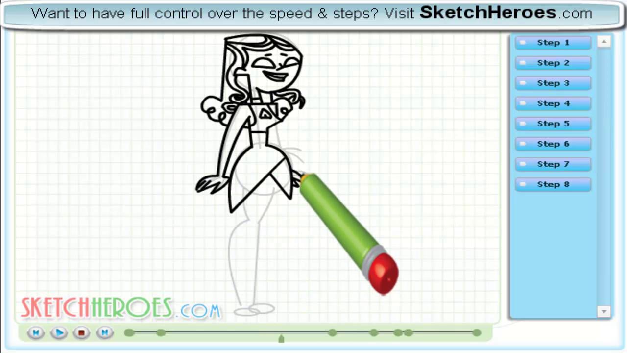 How to draw -Izzy- (Total Drama World Tour) – drawing tutorial video