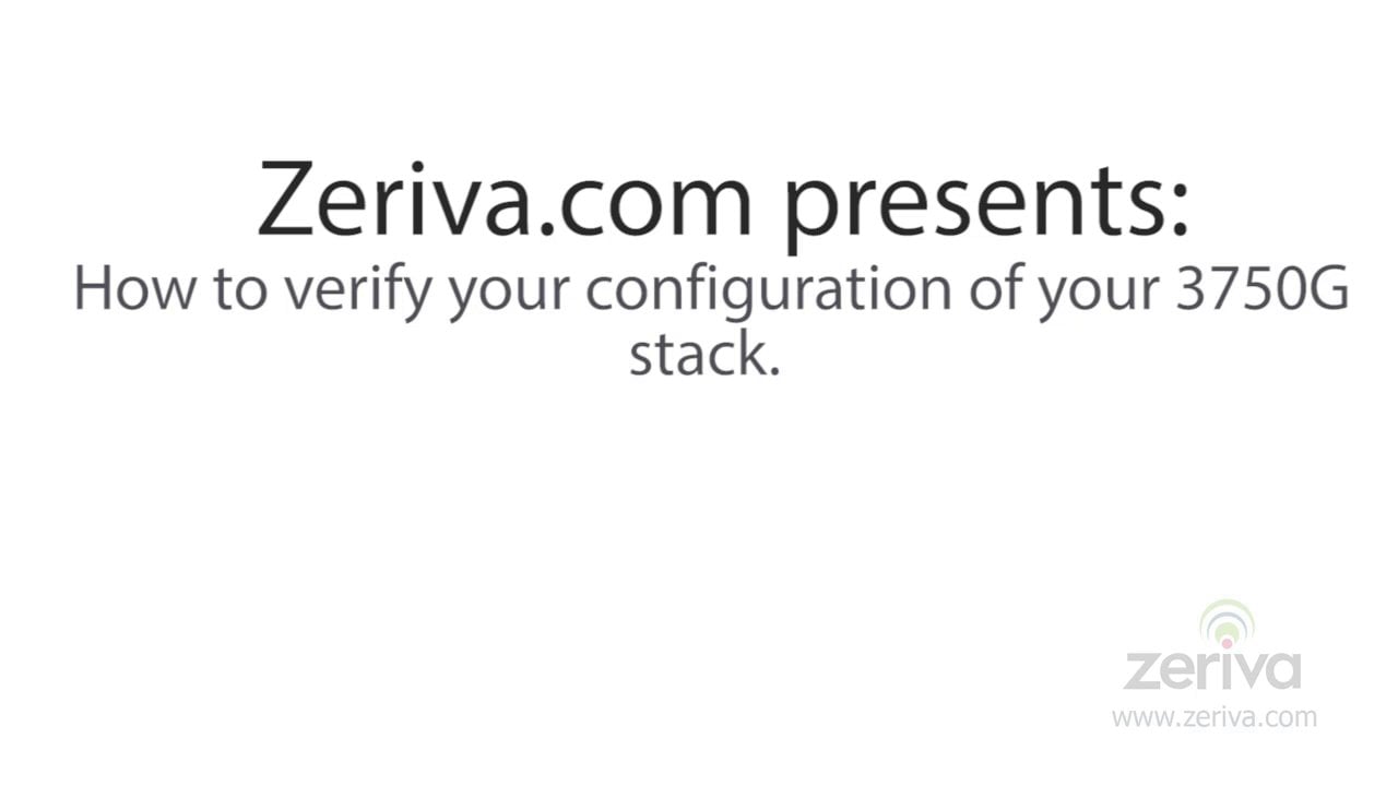 How to Verify the Configuration of a Stack of Cisco 3750G Switches on Vimeo
