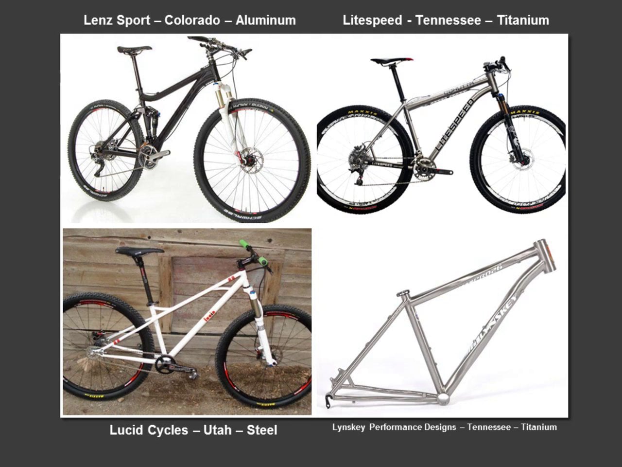 USA Made Mountain Bike Frame Builders GO on Vimeo
