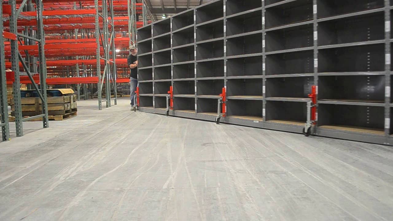 How to Move Gray Metal Industrial Shelving on Vimeo