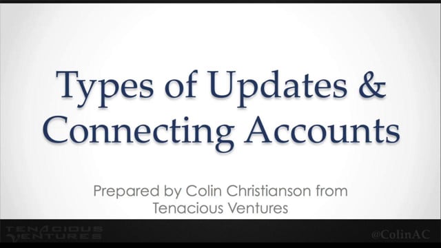 3 - Social Media Training: Types of Updates and Connecting Accounts