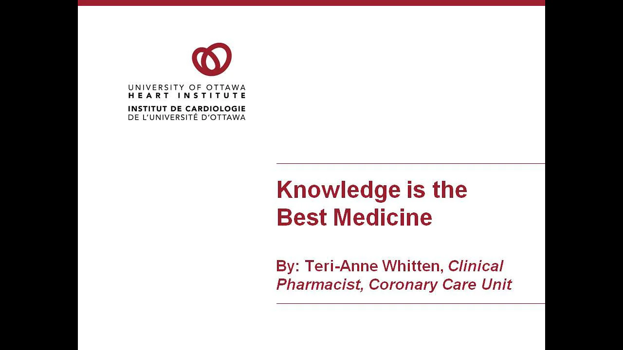 Knowledge is the Best Medicine on Vimeo