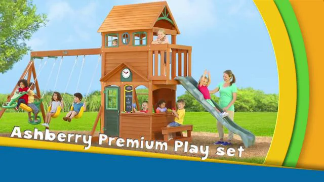 Ashberry wooden cheap swing set