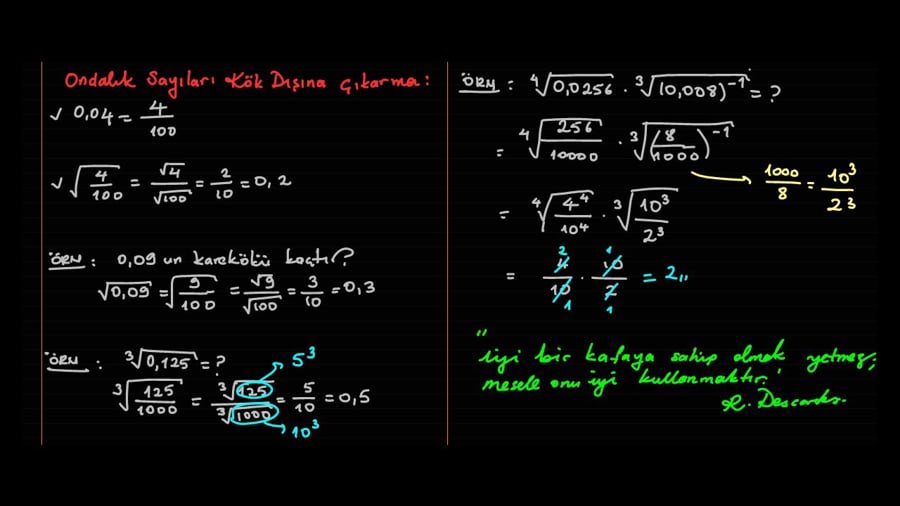 Ondalik Sayilar Kok Disina Nasil Cikarilir On Vimeo