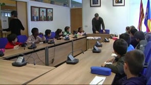 Visita de l'Escola Esculapi a l'Ajuntament