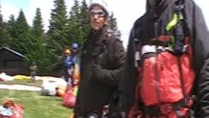 Paragliding takeoff
